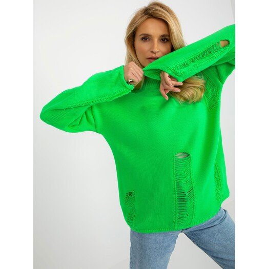 Sweter-BA-SW-8043.03-fluo zielony