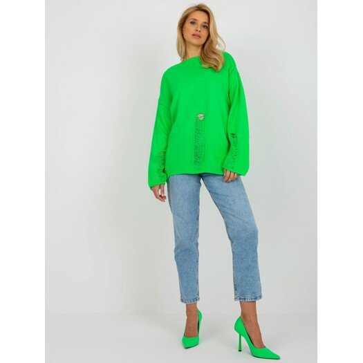 Sweter-BA-SW-8043.03-fluo zielony