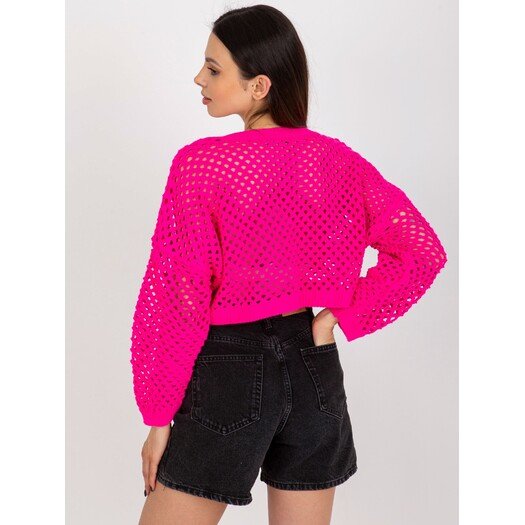 Sweter-BA-SW-9008.35P-fluo różowy