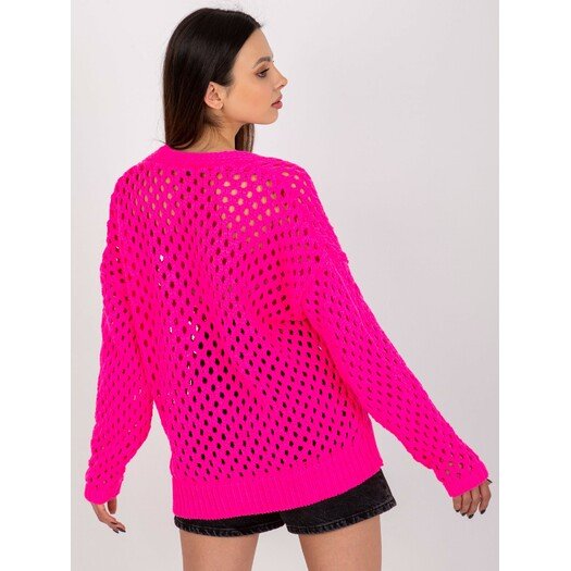 Sweter-BA-SW-9009.26P-fluo różowy