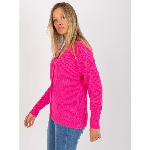 Sweter-LC-SW-0321.06X-fluo różowy