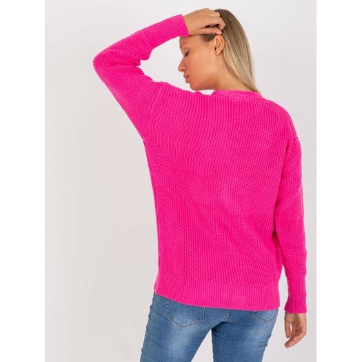 Sweter-LC-SW-0321.06X-fluo różowy