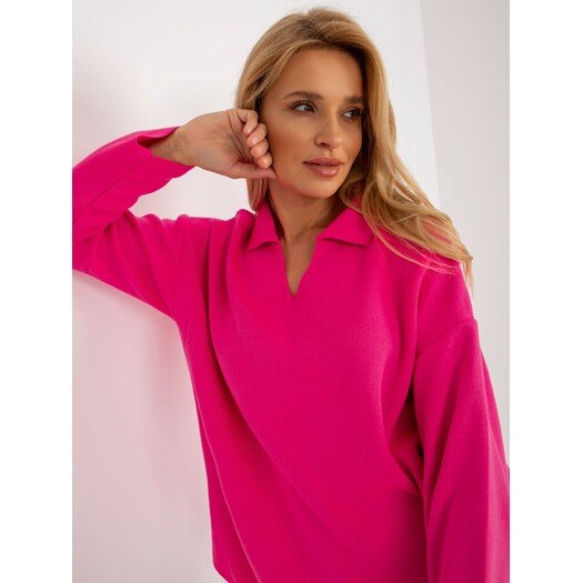 Sweter-LC-SW-2261.00P-fluo różowy