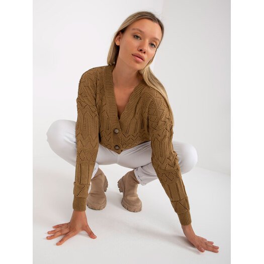 Sweter-LC-SW-8022.04P-ciemny bezowy