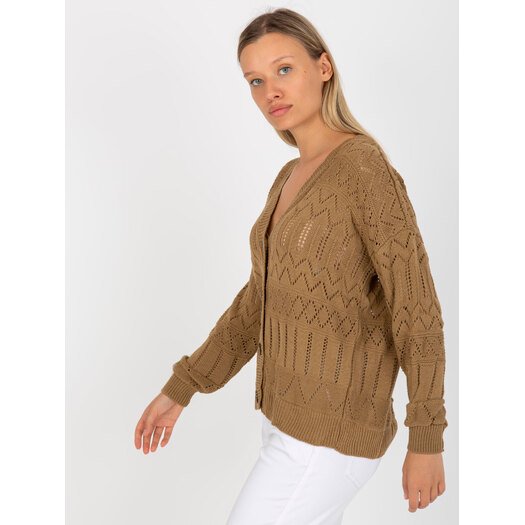 Sweter-LC-SW-8022.04P-ciemny bezowy