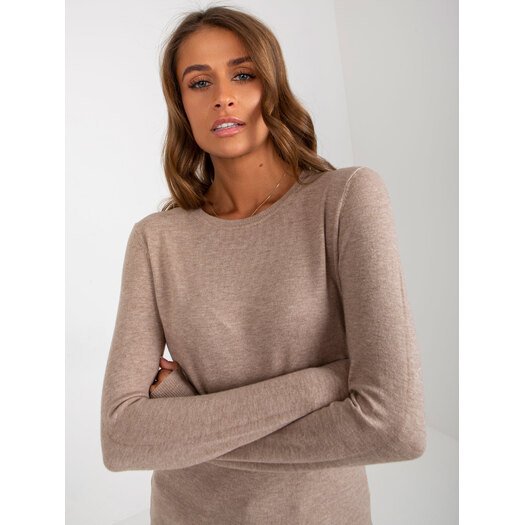 Sweter-NM-SW-J52001.06P-ciemny bezowy