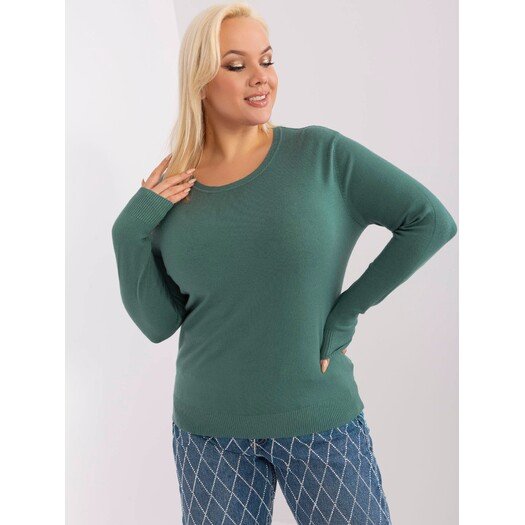 Sweter-PM-SW-PM-3006+1.11-ciemny zielony