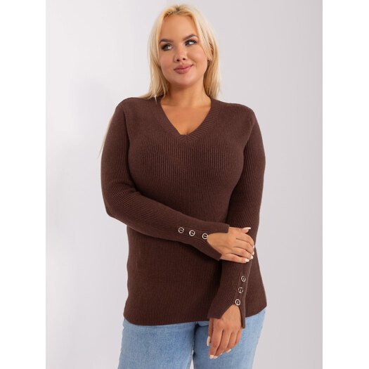 Sweter-PM-SW-PM-3770.30-ciemny brązowy