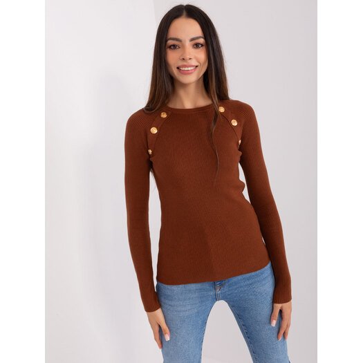 Sweter-PM-SW-PM9750.08P-ciemny brązowy