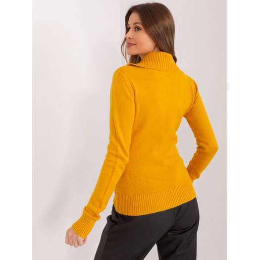 Sweter-PM-SW-R3634.99-ciemny żółty