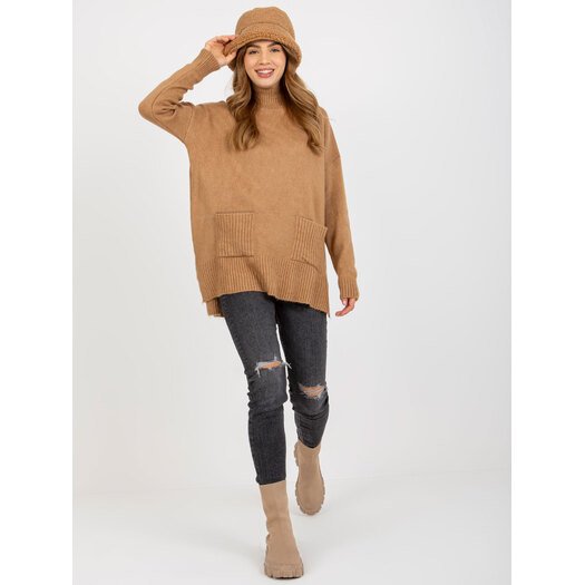 Sweter-RV-SW-7051.95P-camelowy