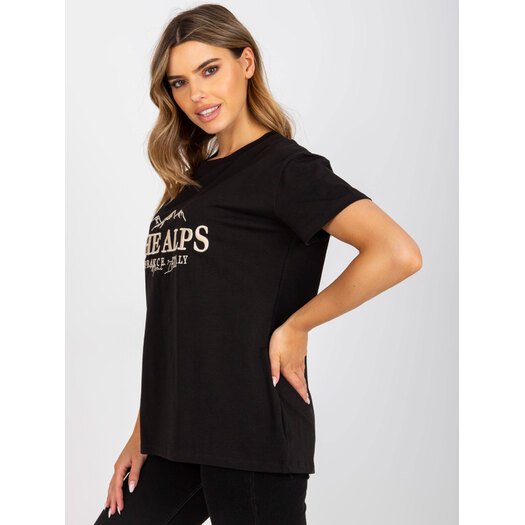 T-shirt-FA-TS-7720.43P-czarno-beżowy